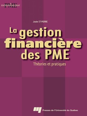 cover image of La gestion financière des PME